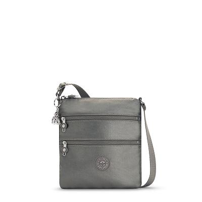 Kipling Keiko Metallic Handbags Grey Metal | IE_Ki1892O