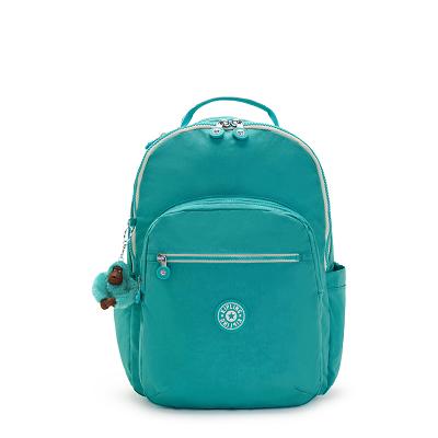 Kipling Seoul Large Laptop Backpacks Turquoise | IE_Ki2177D