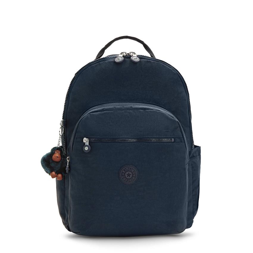 Kipling Seoul Extra Large Laptop Backpacks Blue | IE_Ki2172O